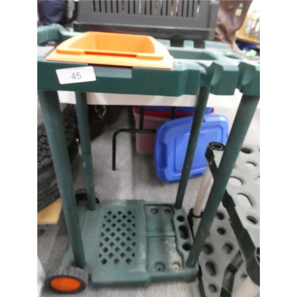 plastic Grarding tools organizer cart