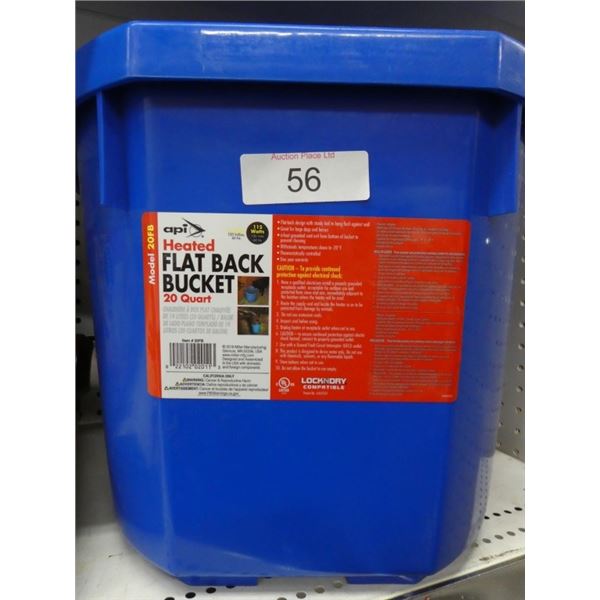 heated flat back bucket 20 quart New