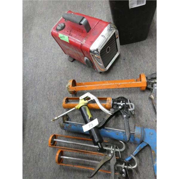 Honeywell space heater & caulking guns