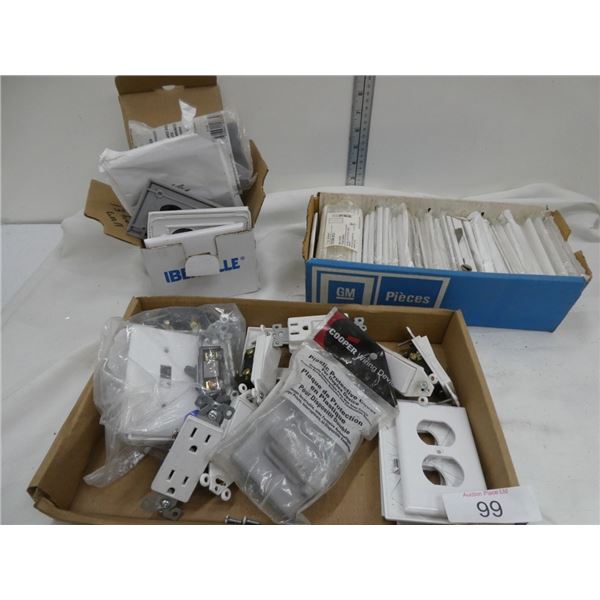 assorted electrical cover plates