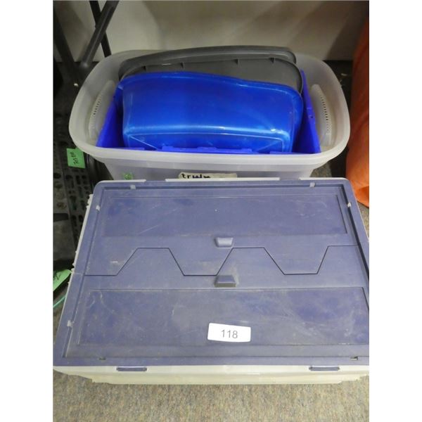 misc plastic bins & totes