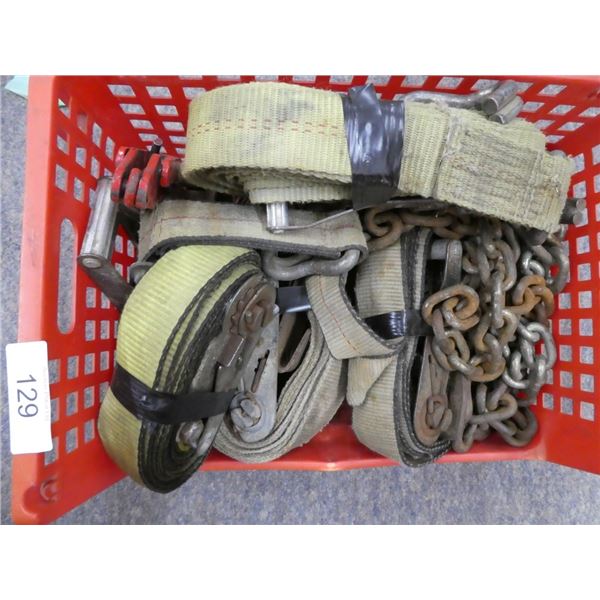 misc ratchet straps, chain
