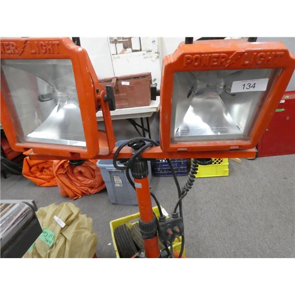 work light on stand, other work light