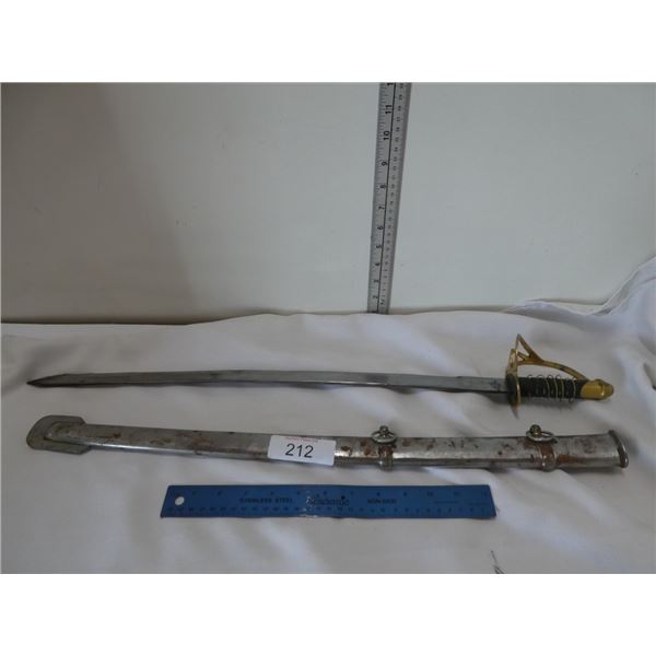 curved rapier sword w/ sheath