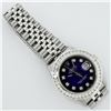 Image 7 : Rolex Mens Stainless Steel Blue Vignette 3 ctw Diamond Datejust Wristwatch