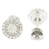 Image 2 : 14K White Gold 0.94 ctw Round Brilliant VS Diamond Double Halo Post Stud Earring