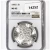 1890-S Morgan Silver Dollar NGC-MS62