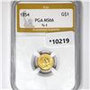 1854 Rare Gold Dollar PGA-MS66 Ty 2