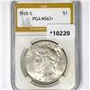 1935-S Silver Peace Dollar PGA-MS63+