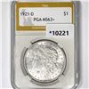 1921-D Morgan Silver Dollar PGA-MS63+