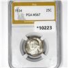 1934 Washington Silver Quarter PGA-MS67