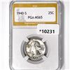 1940-S Washington Silver Quarter PGA-MS65