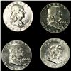 1960's (4) Franklin Half Dollars UNCIRCULATED