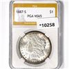 1887-S Morgan Silver Dollar PGA-MS65