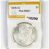 Image 1 : 1878-CC Morgan Silver Dollar PGA-MS62+