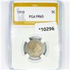 Image 1 : 1910 Liberty Victory Nickel PGA-PR65