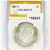 1887-S Morgan Silver Dollar PGA-MS63 PL
