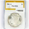 1881-O Morgan Silver Dollar PGA-MS66