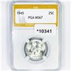 1945 Washington Silver Quarter PGA-MS67