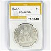 1860-O Seated Liberty Dollar PGA-AU58+