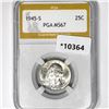 Image 1 : 1945-S Washington Silver Quarter PGA-MS67