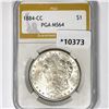 1884-CC Morgan Silver Dollar PGA-MS64
