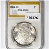 1884-CC Morgan Silver Dollar PGA-MS64