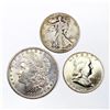 Image 1 : (2) Half Dollars and (1) 1883-O Morgan Silver Doll