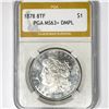 Image 1 : 1878 8TF Morgan Silver Dollar PGA-MS63+ DMPL