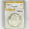 Image 1 : 1880-CC Morgan Silver Dollar PGA-MS65 8/7
