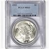 Image 1 : 1922 Silver Peace Dollar PCGS-MS63
