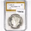Image 1 : 1878-CC Morgan Silver Dollar PGA-MS64+ PL