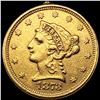 Image 1 : 1873 $2.50 Gold Quarter Eagle CLOSELY UNC