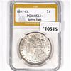 1891-CC Morgan Dollar PGA-MS63+ Spitting Eagle