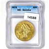 1878 $20 Gold Double Eagle ICG-MS65