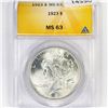 1923 Silver Peace Dollar ANACS-MS63