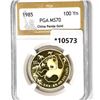 1985 100 Yn China Panda Gold 1oz PGA-MS70