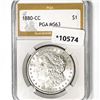 1880-CC Morgan Silver Dollar PGA-MS63