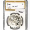 1934-S Silver Peace Dollar PGA-AU53