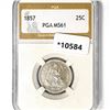 1857 Seated Liberty Quarter PGA-MS61