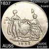 1837 3 Cent Feuchtwanger Silver Piece CHOICE AU
