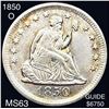 1850-O Seated Liberty Quarter CHOICE BU