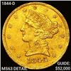 1844-D $5 Gold Half Eagle CHOICE BU DETAIL