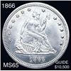 1866 Seated Liberty Quarter GEM BU