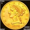 1866-S $5 Gold Half Eagle UNCIRCULATED