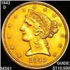 1842-D $5 Gold Half Eagle UNCIRCULATED