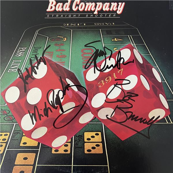 Bad Company Straight Shooter signed album