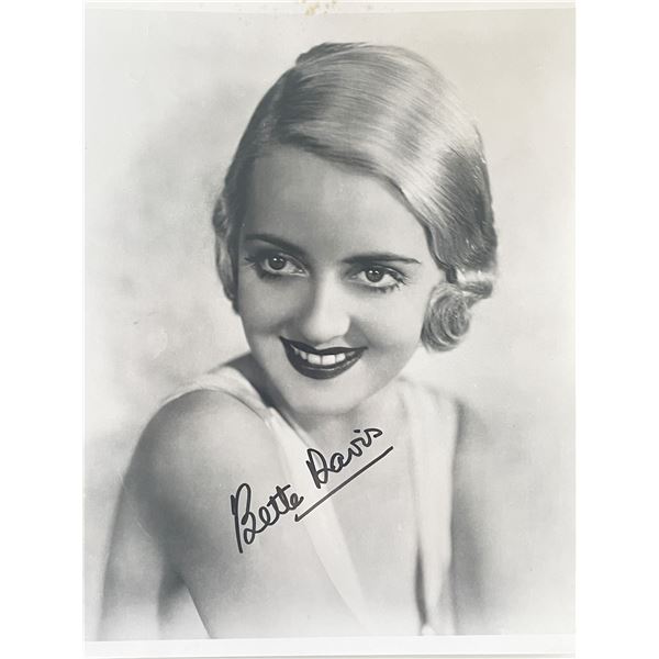 Bette Davis signed photo