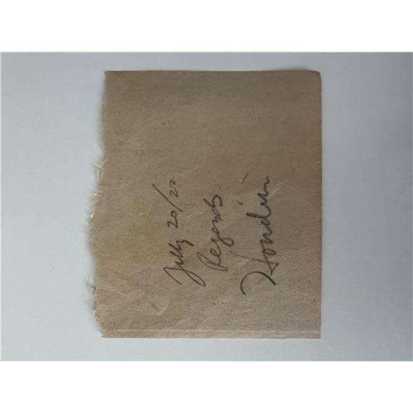 Harry Houdini original signature