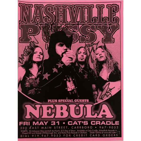 Nashville Pussy signed concert flyer